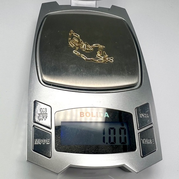 10K Yellow Gold 8” Paper Clip Bracelet 1.7mm Lobster Clasp 1g - New great gift - Picture 6 of 6